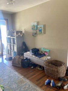 messy entryway